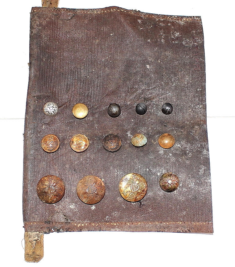 KNAPPAR, 11 st. BLYKULOR, 3 st, Ciwil War 1862-64.