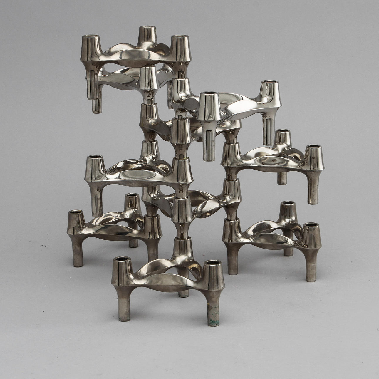 LJUSSTAKAR, 10 st, vitmetall, BMF, Nagel.