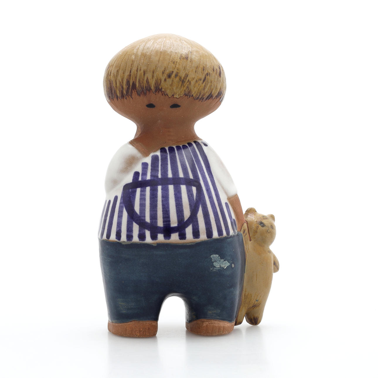 LISA LARSON. A stoneware figurine, “Malin”, Gustavsberg, signed.