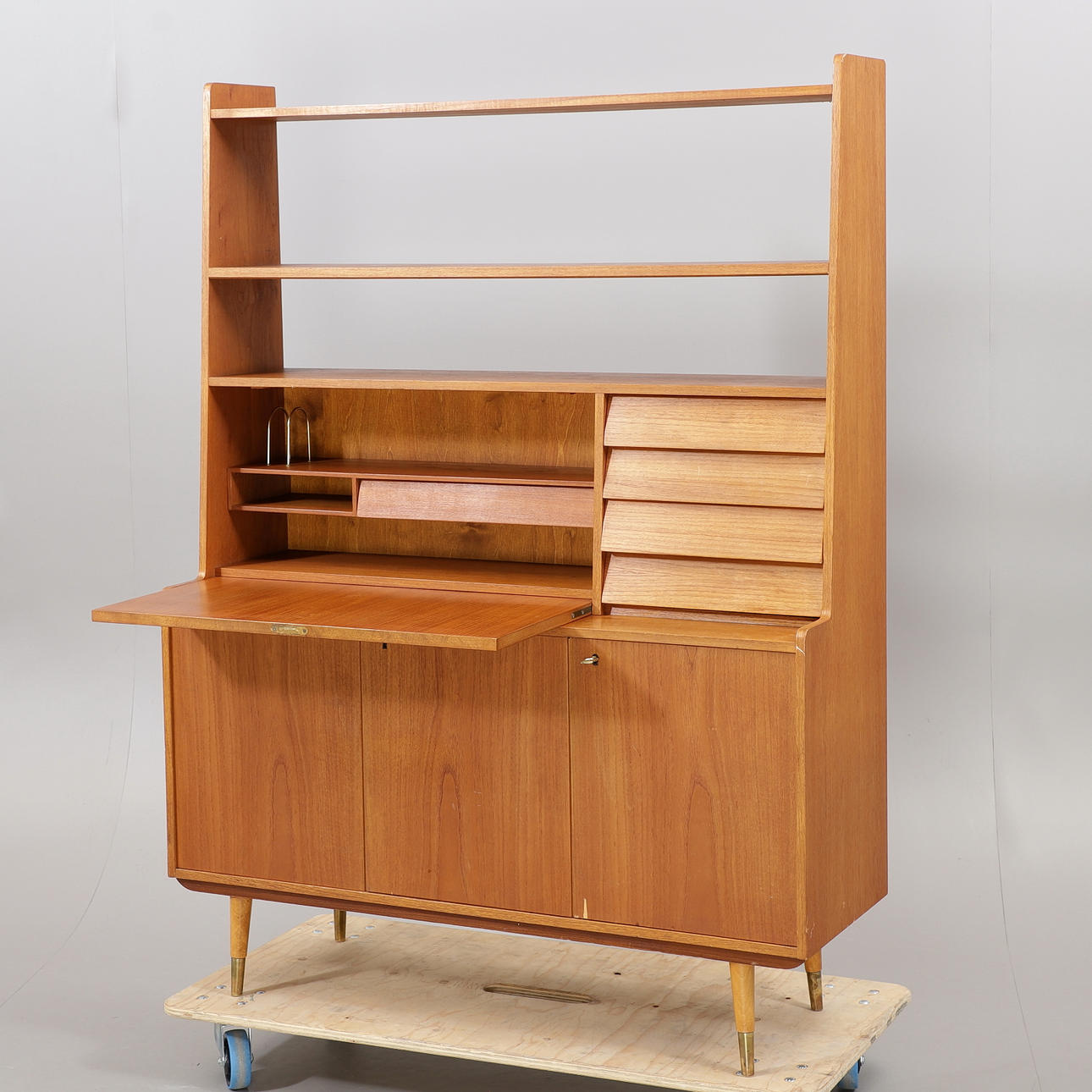 Reol, teak, Bräntorps, 1950/60'erne.