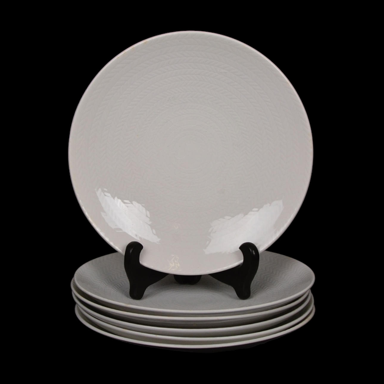 HERTHA BENGTSON. Assietter, 6-stycken, porslin, Blå eld".