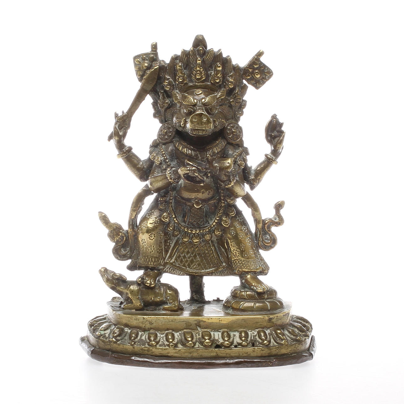 FIGURIN, brons, orientalisk, enligt uppgift Tibet, troligen 1800-tal.