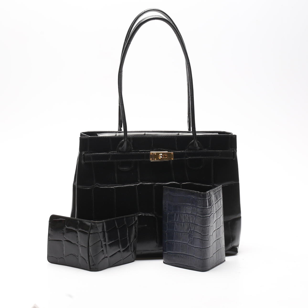 HANDVÄSKA samt 2 PLÅNBÖCKER, Puccini samt Patterson.