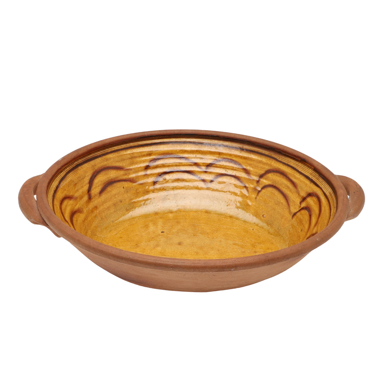 CLIVE BOWEN (B 1943) - LARGE STUDIO POTTERY SLIPWARE BOWL