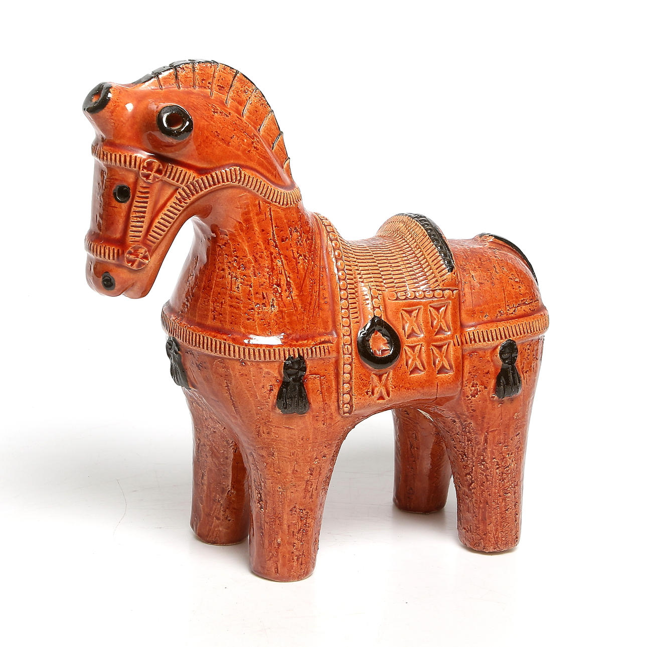 SKULPTUR, keramik, häst, Aldo Londi, Bitossi, Italien. 1900-talets mitt.