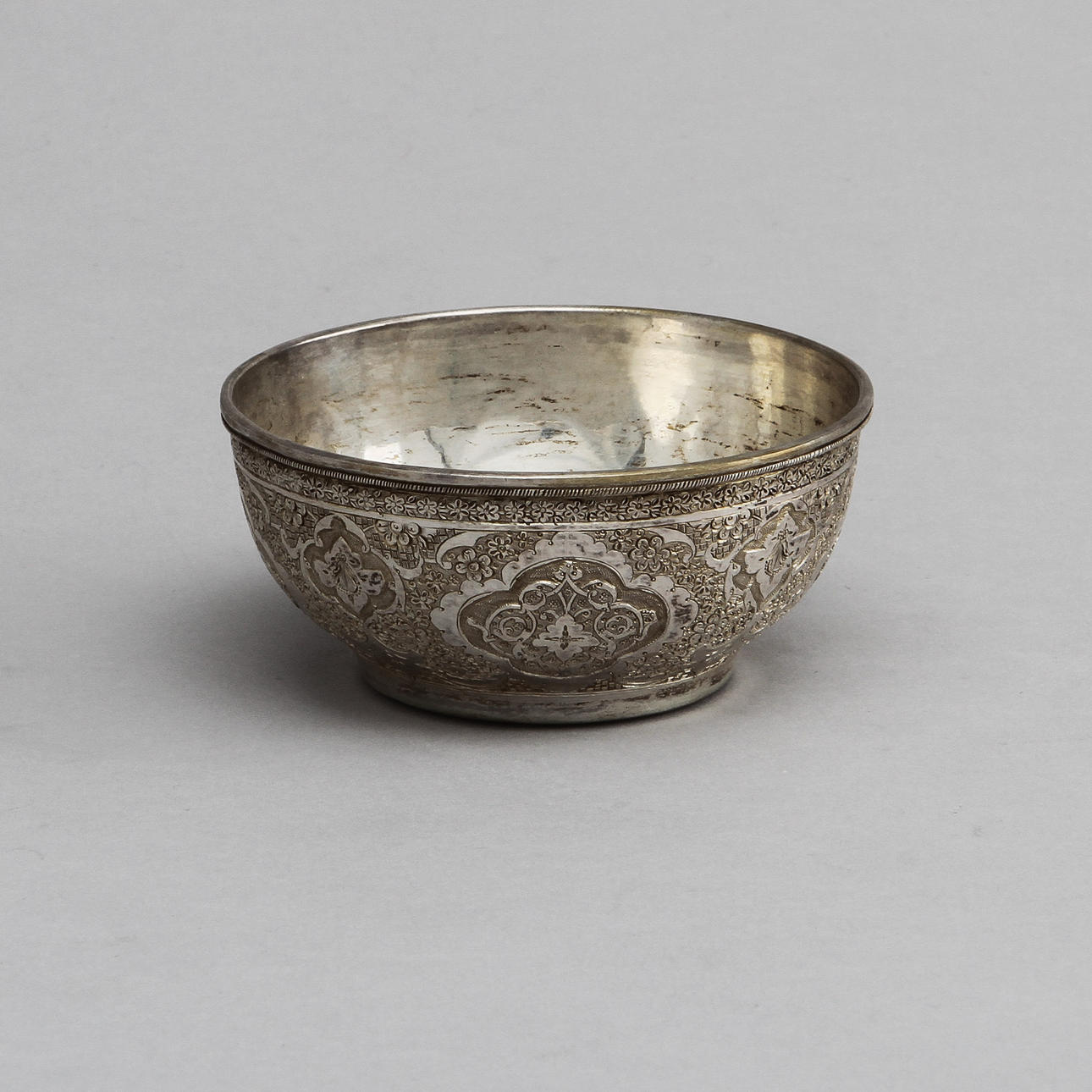 SKÅL, silver, Ryssland, centralasien, 1800/1900-tal. Vikt 89 gram.