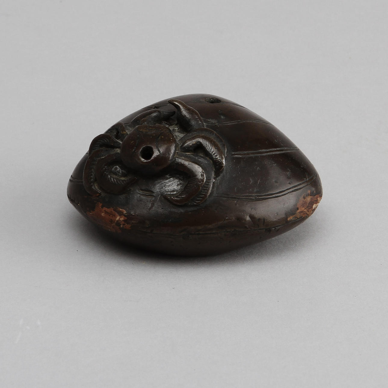 DROPPFLASKA, brons, Japan, 1800/1900-tal.