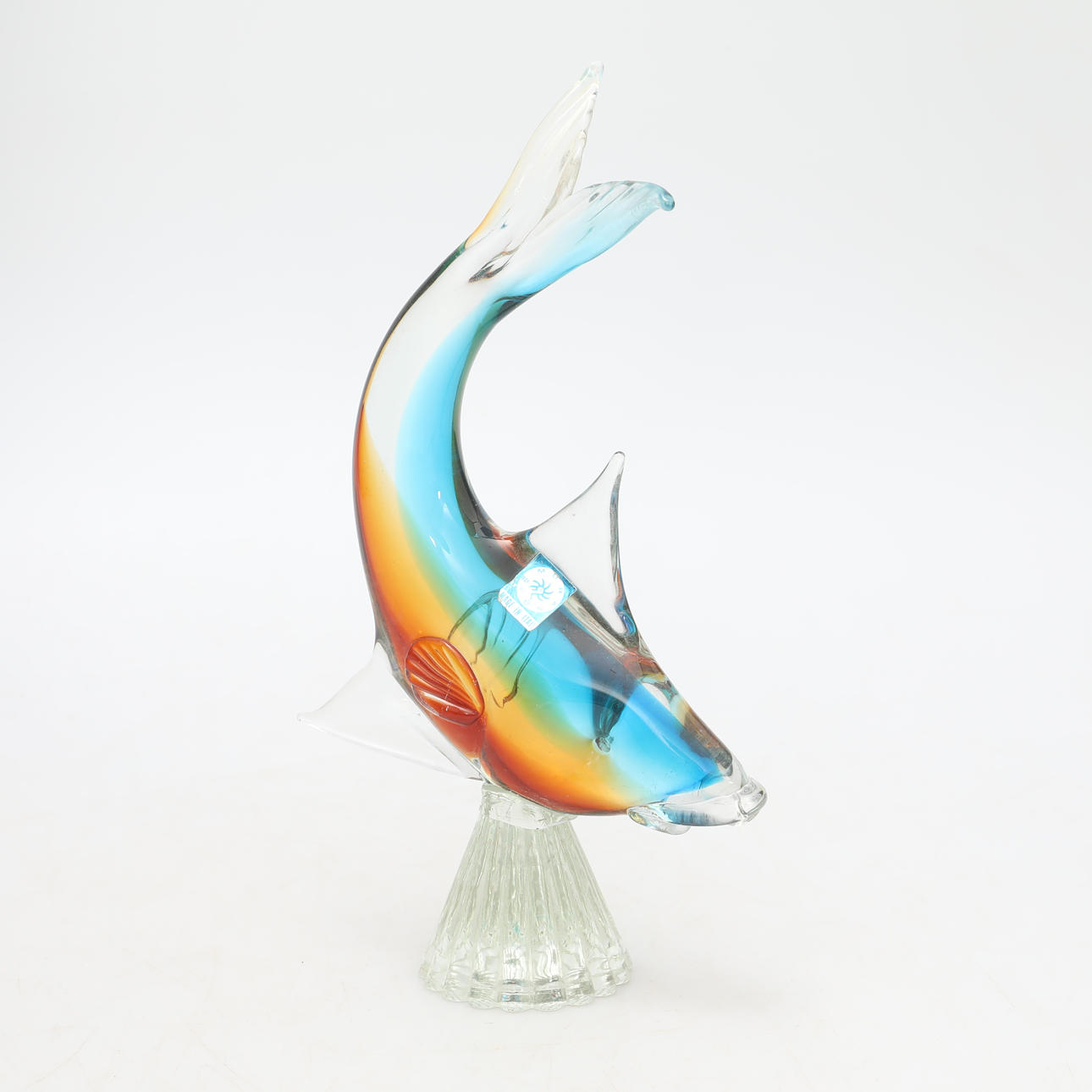 A Murano “fish” glass figure.