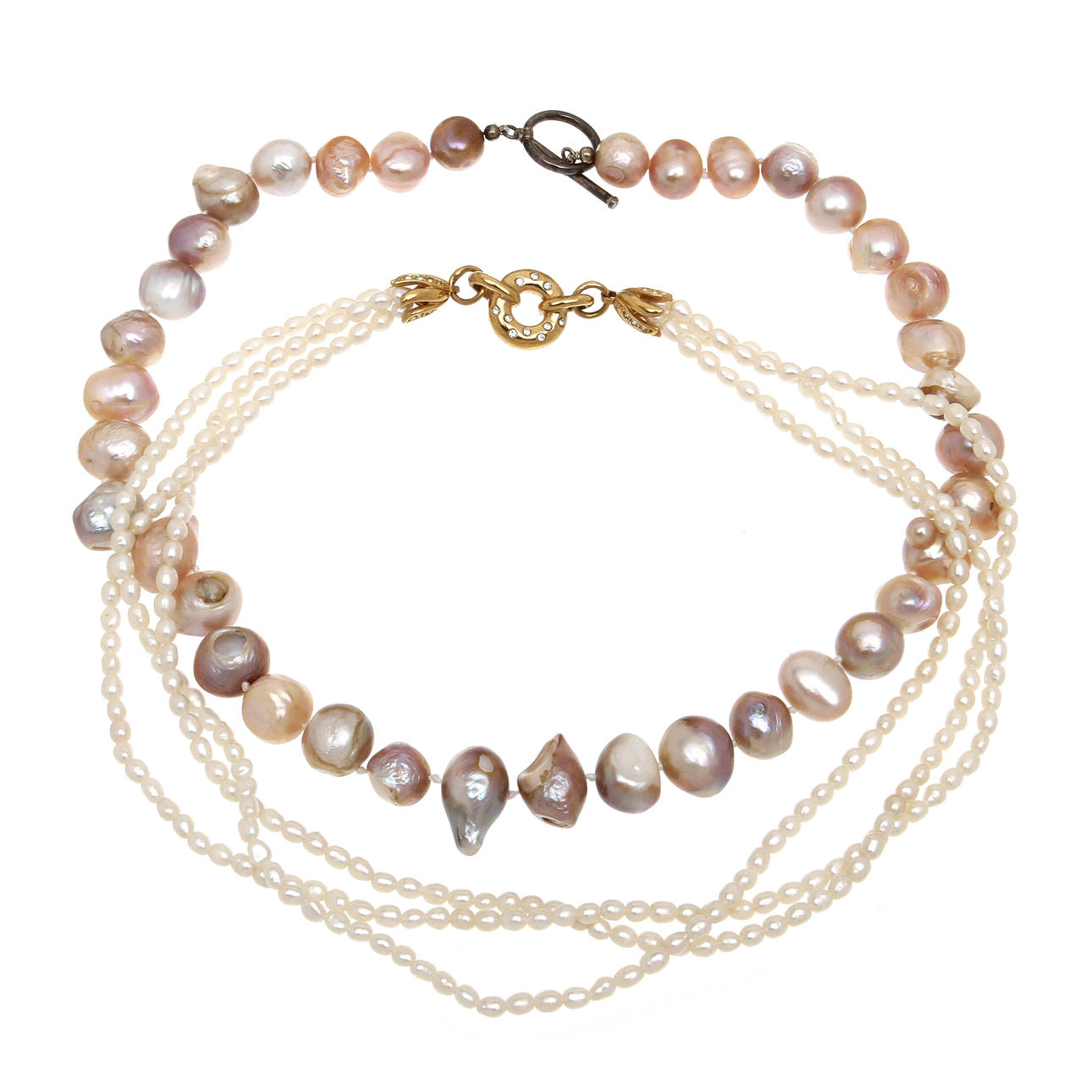 PÄRLCOLLIER, 2 st.