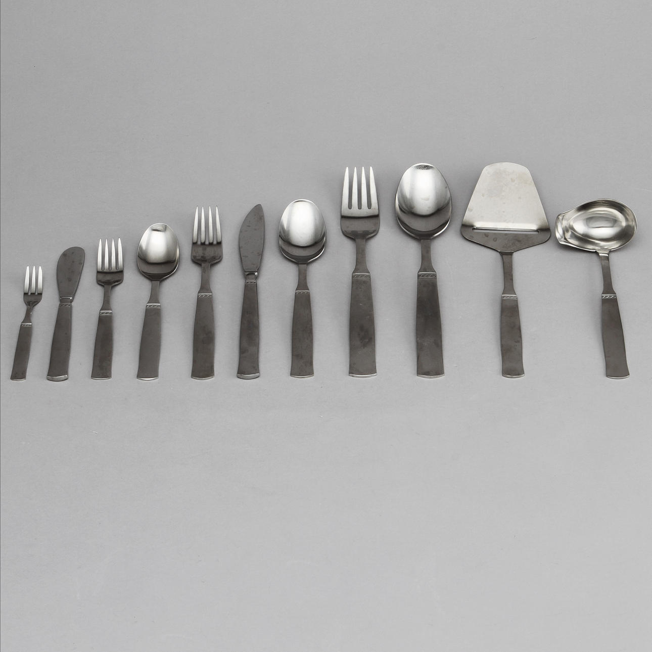 BESTICKUPPSÄTTNING, 59 delar, rostfritt stål, Gense.