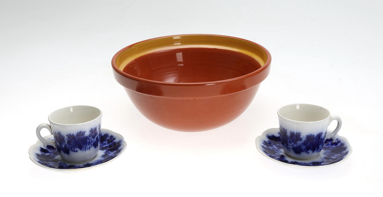 KERAMIKFÖREMÅL, 5 delar, Rörstrand och Gefle, 1900-tal.