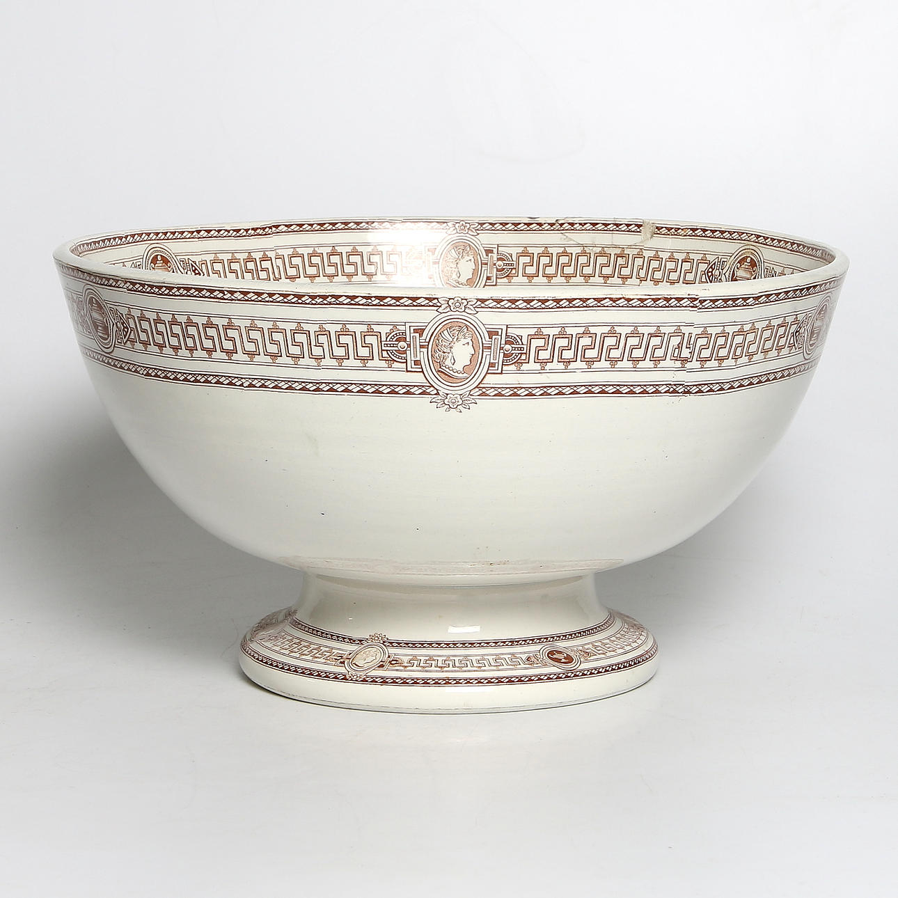 BÅLSKÅL, flintgods, "Svea", Gustafsberg, 1908.