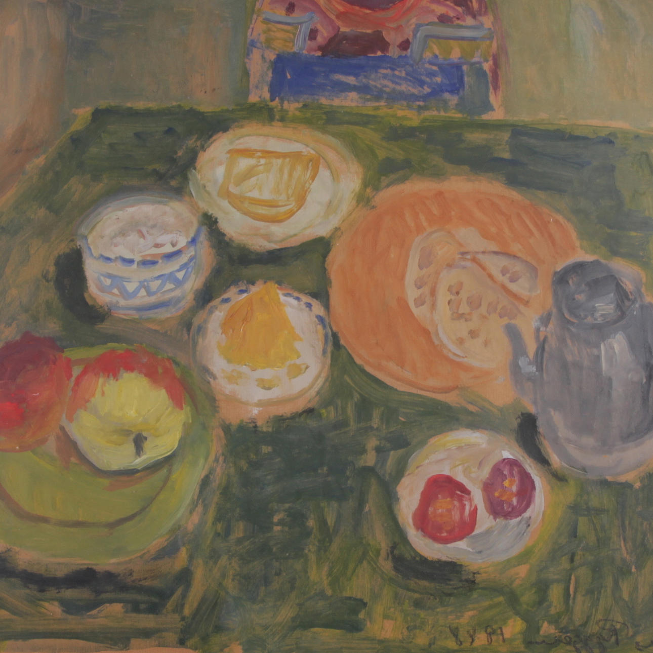 HANS RYGGEN. Olja på pannå, signerad samt daterad.