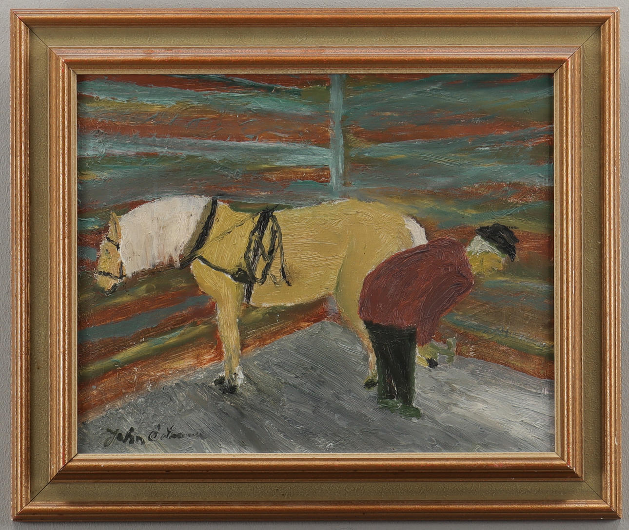 JOHN ÖSTMAN. "Snus-Aron skor sin Häst".