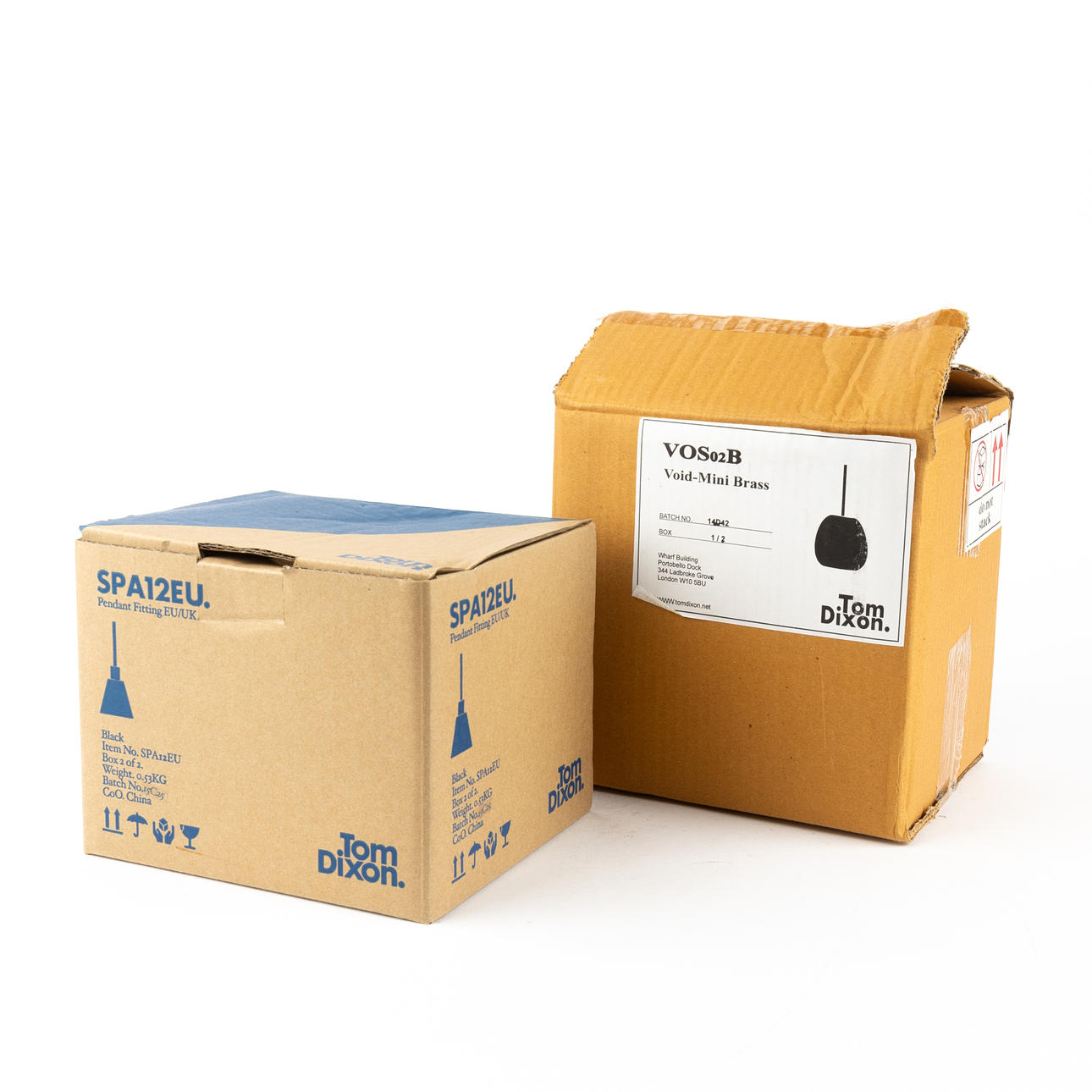 TOM DIXON. Ceiling lamp, VOS02B, “Void-mini Brass”, Tom Dixon, original packaging, contemporary.