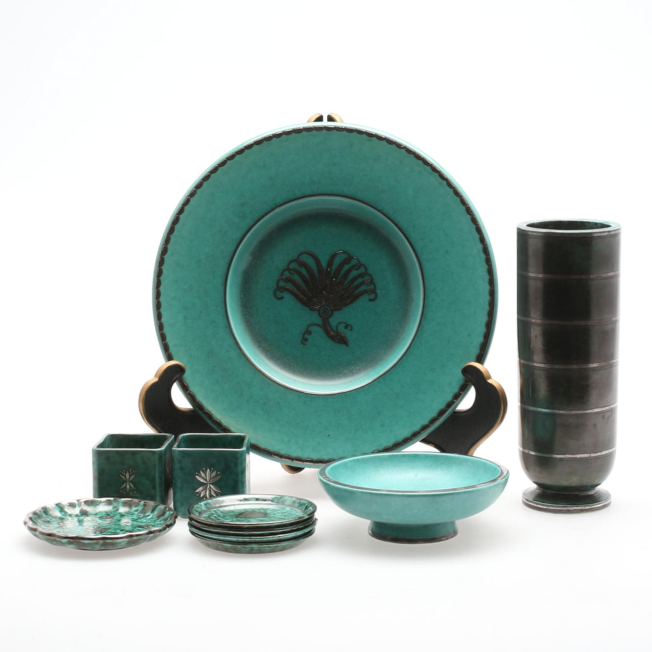 WILHELM KÅGE. "Argenta", 10 delar, Gustavsberg, 1900-talets andra fjärdedel.