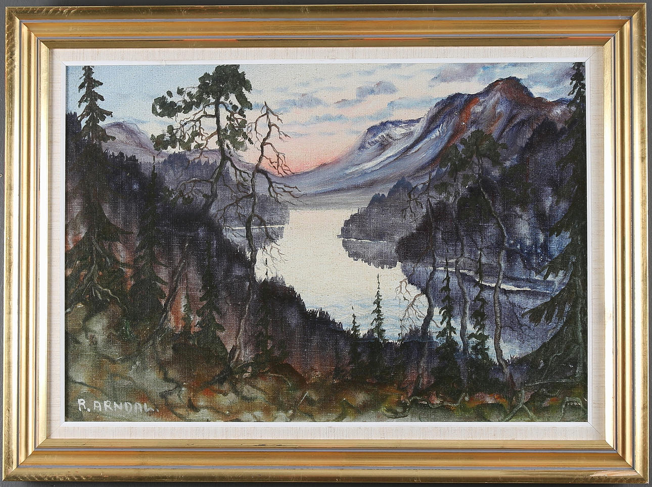 RICK ARNDAL. Dalgång, olja på duk, signerad.