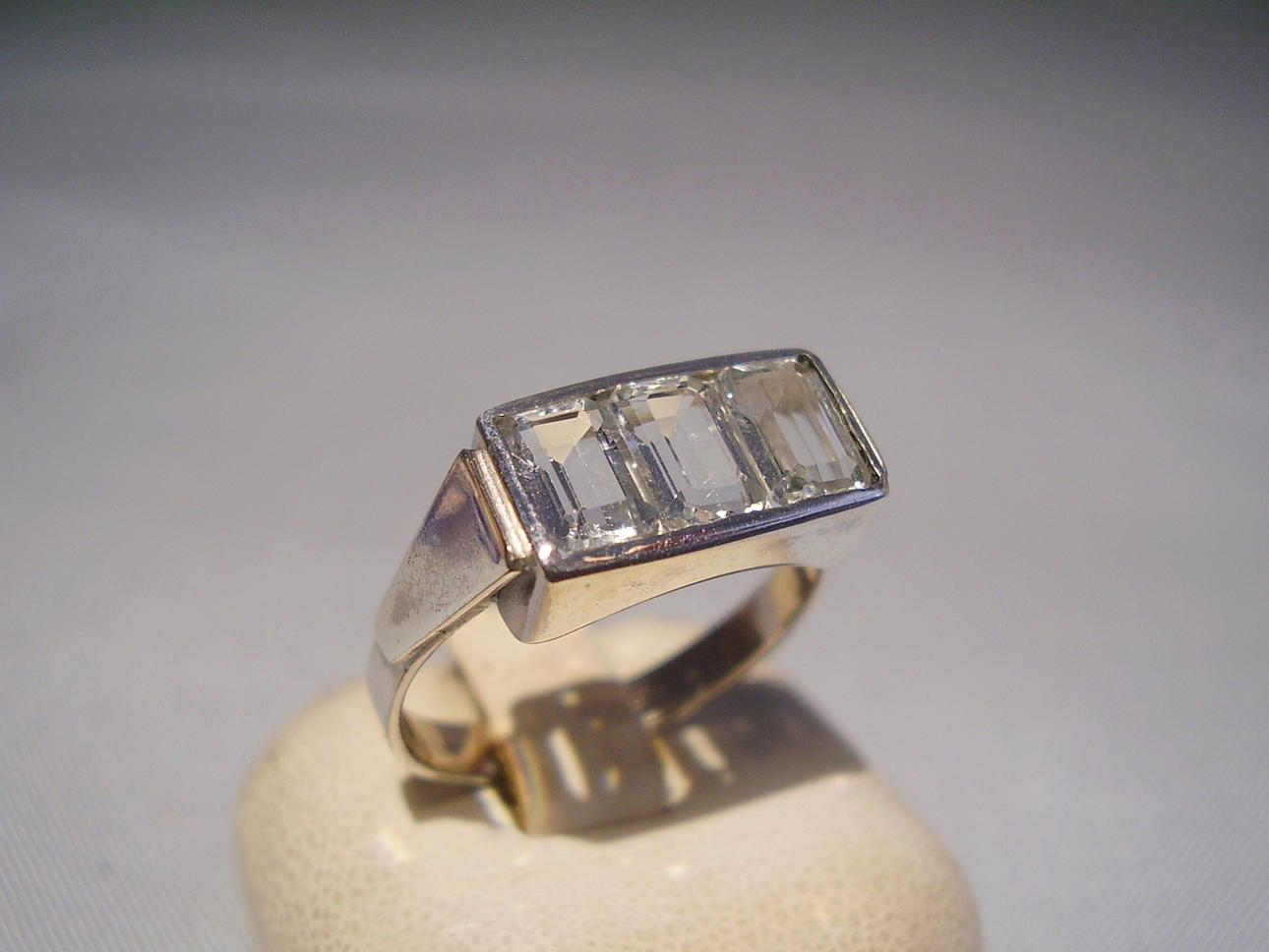 ART DECO AQUAMARINE RING 935 silver, testad akvamarin 1.60 ct.