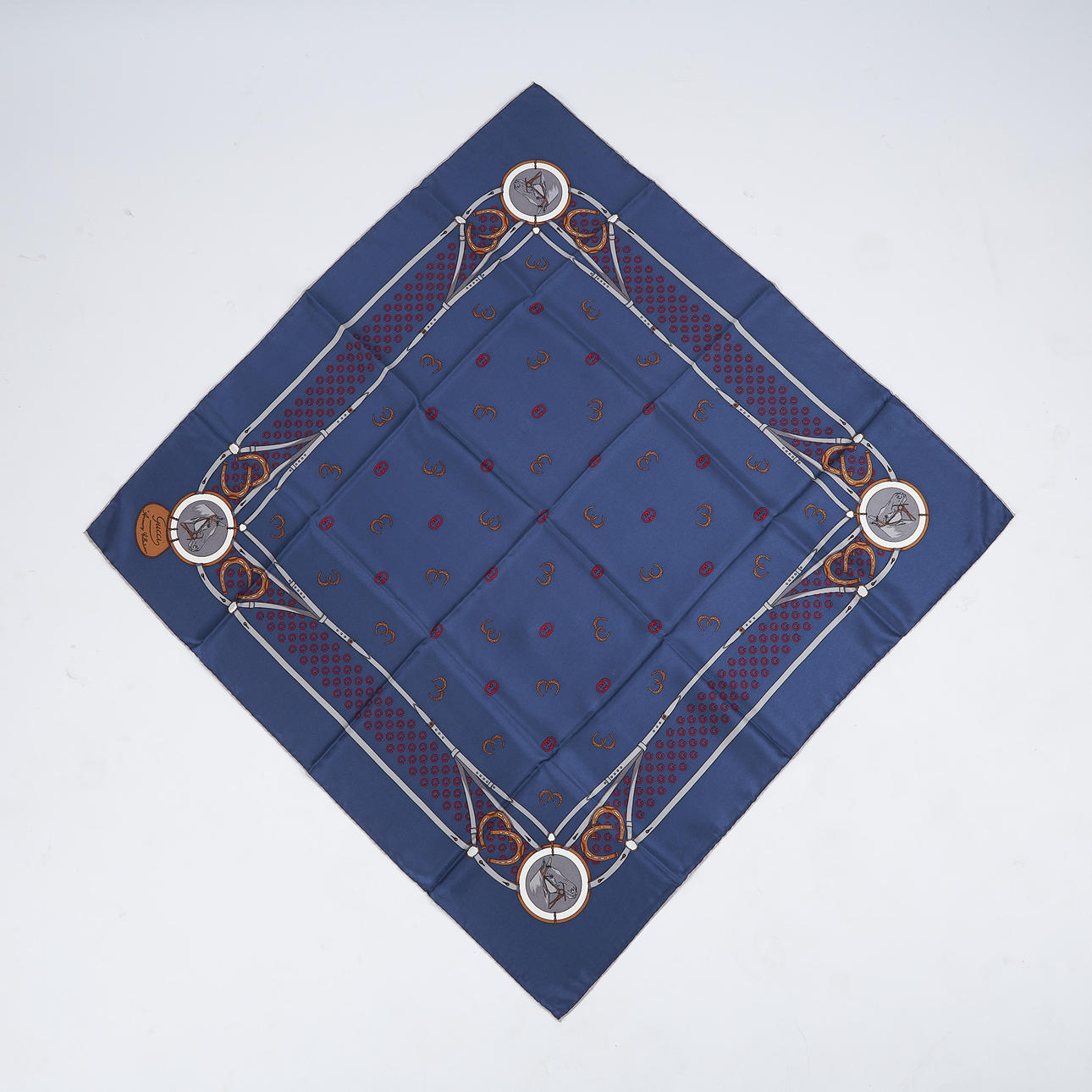 GUCCI, silk scarf.