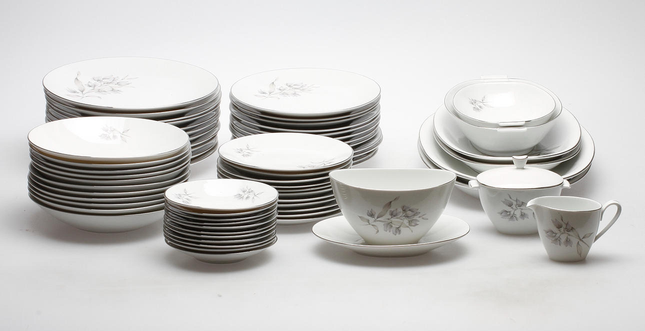 MAT/KAFFESERVIS, 63 delar, "Opal", Rörstrand.