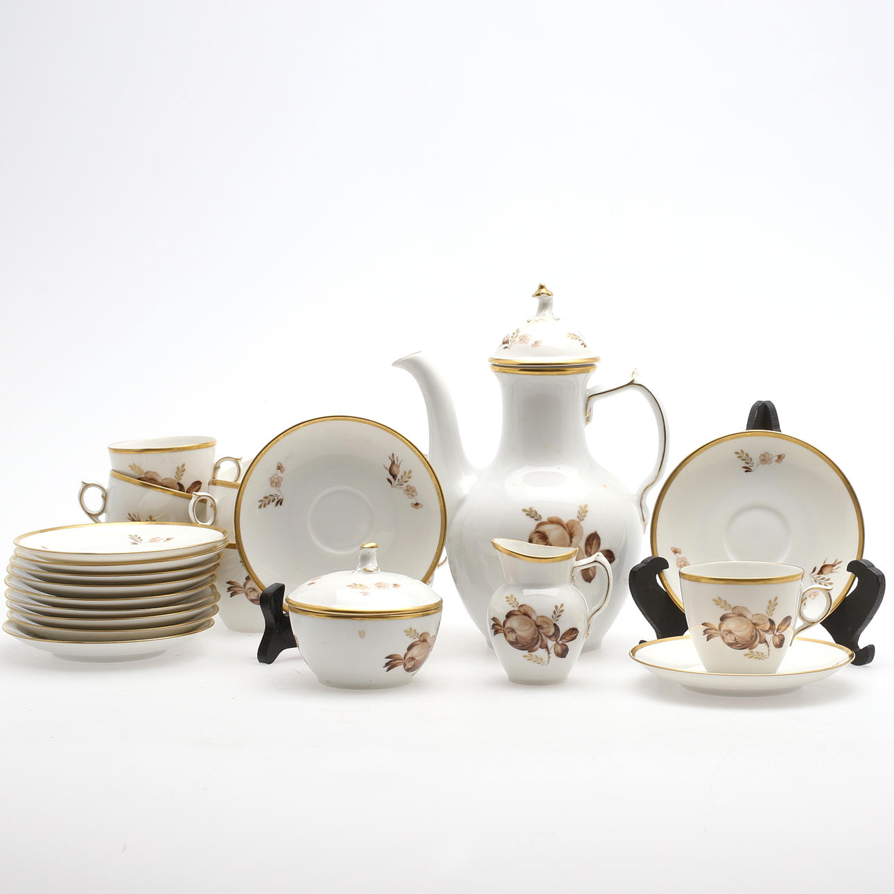 KAFFESERVIS, ca 27 delar, Kunglig dansk, porslin, 1900-talets tredje fjärdedel.