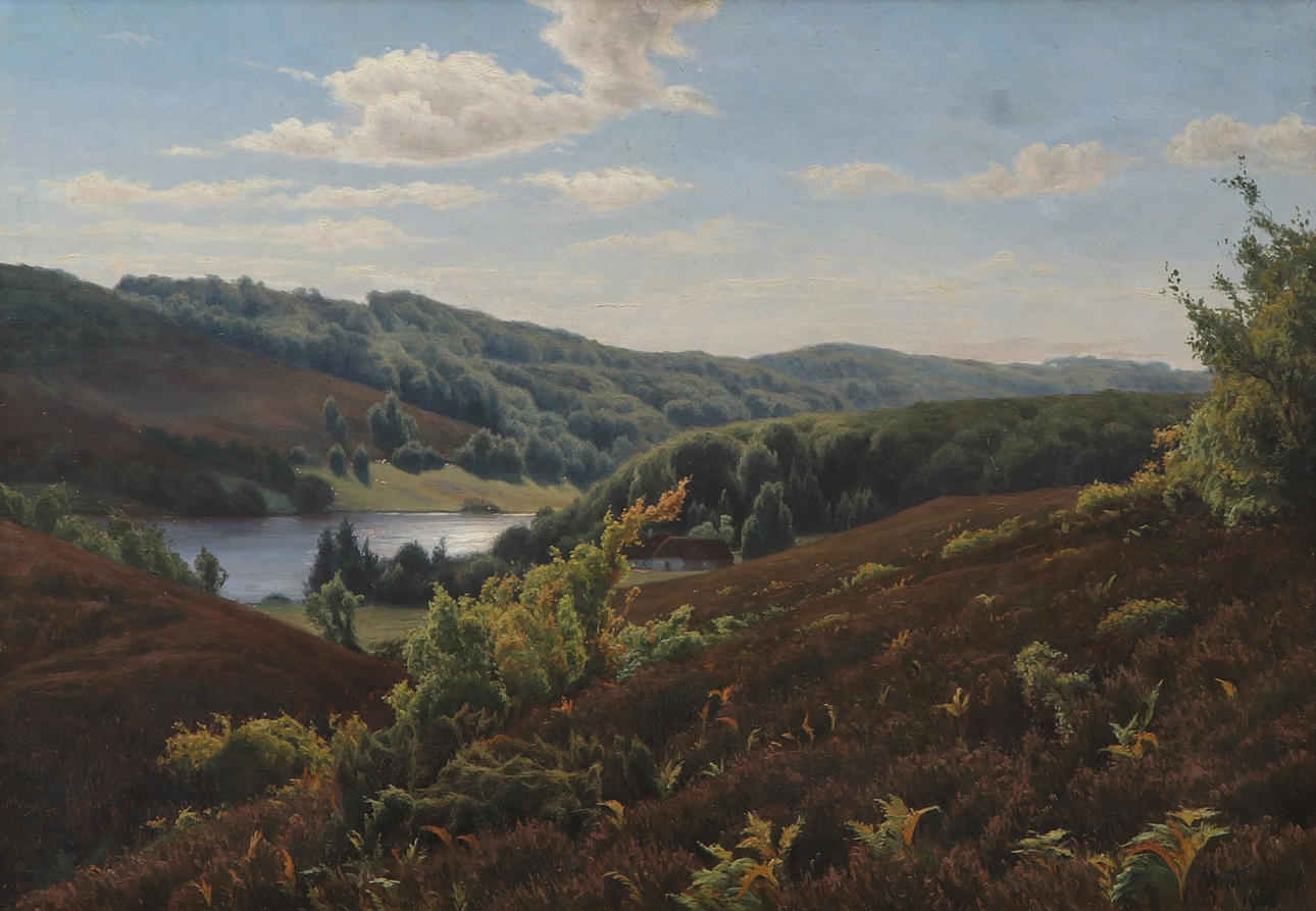 EMIL WENNERWALD. Oil painting on canvas. Landscape. Signed and dated 1905.