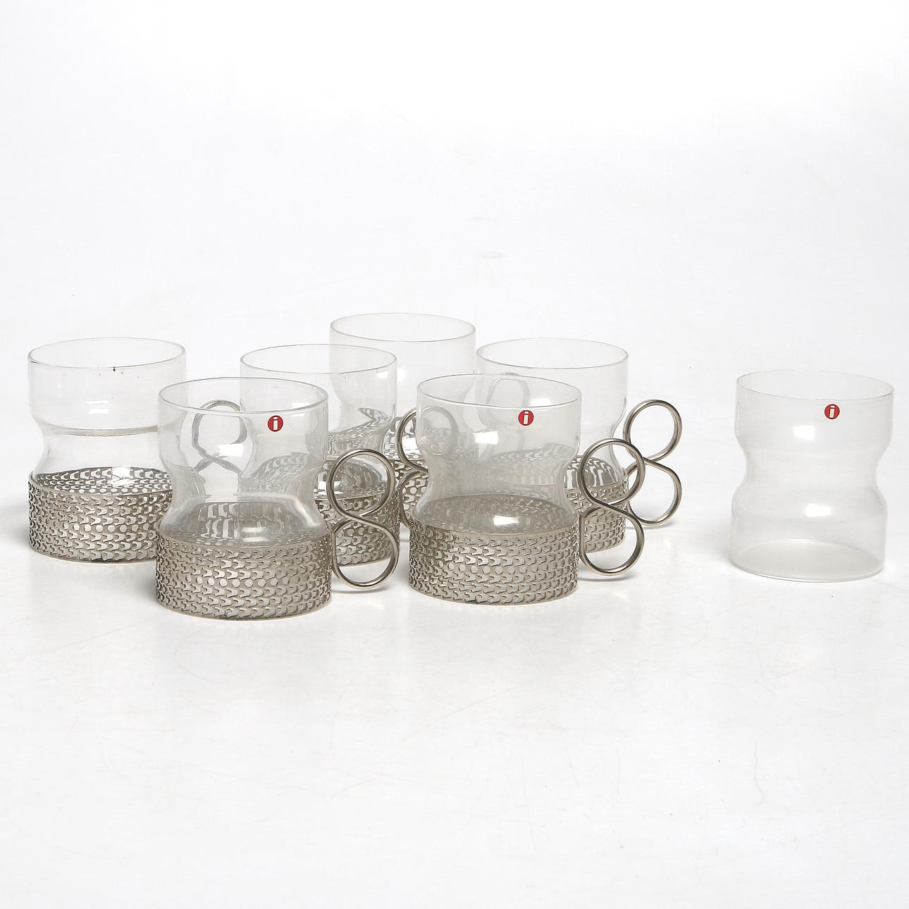 IRISH COFFEEGLAS, 6 st, "Tsaikka", Timo Sarpaneva, Iittala, Finland.