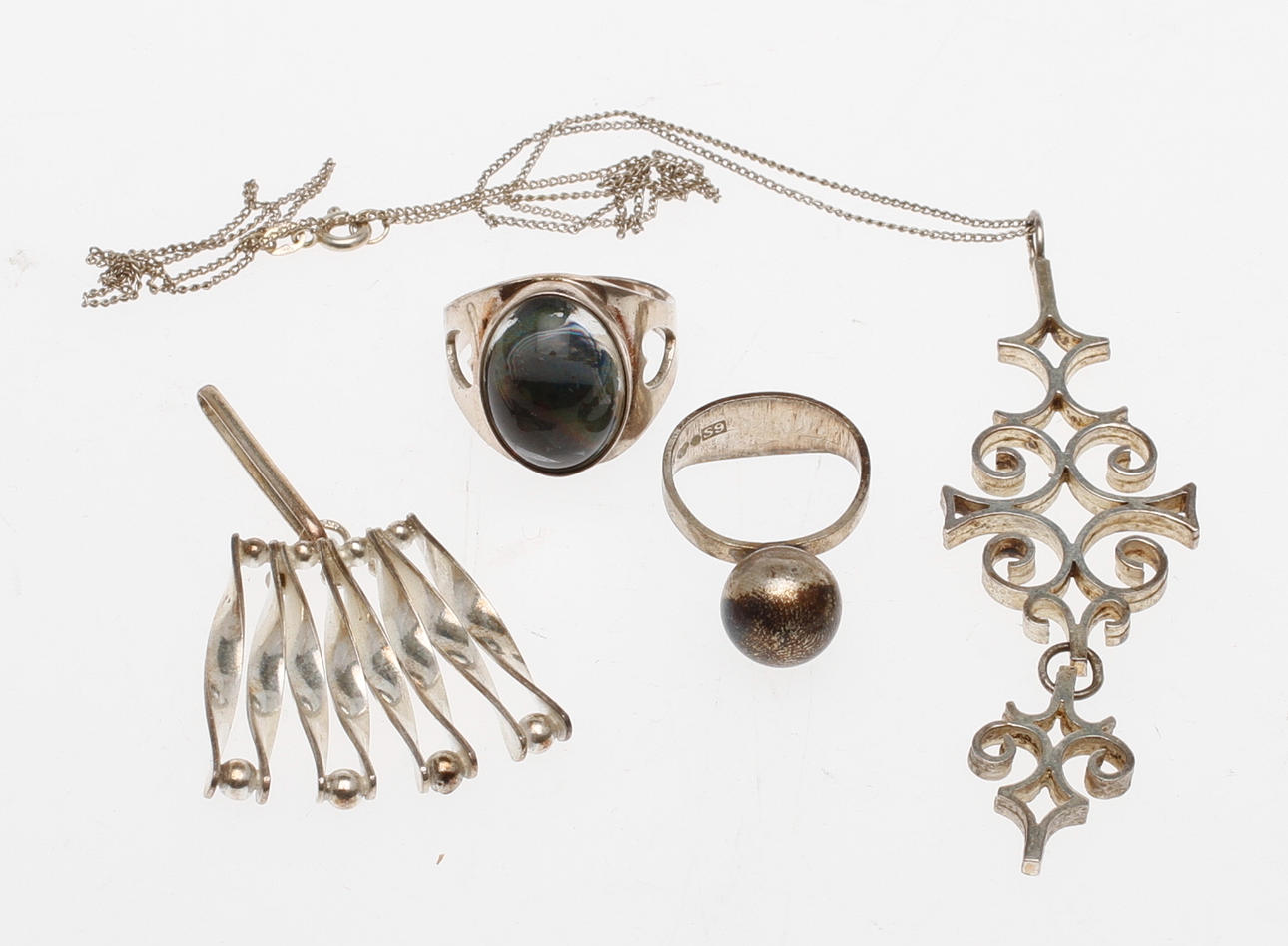 SMYCKEN, 4 delar, silver.