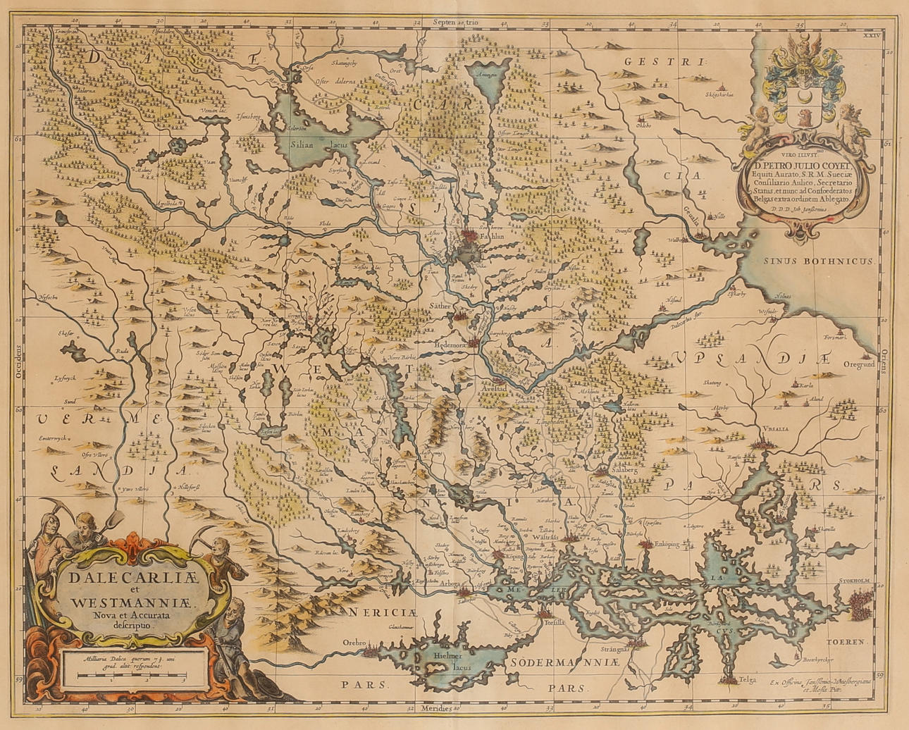 MAP, Dalarna, Västmanland, circa 1650.
