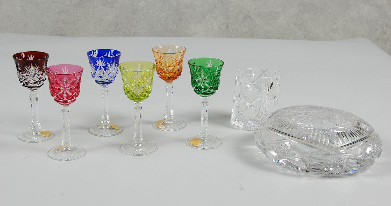 GLAS, 8 delar, Böhmisk kristall.