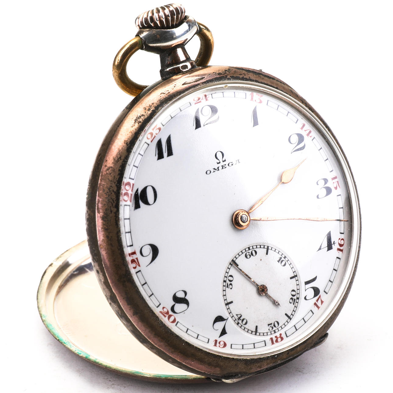 TASCHENUHR, Omega-Silber.