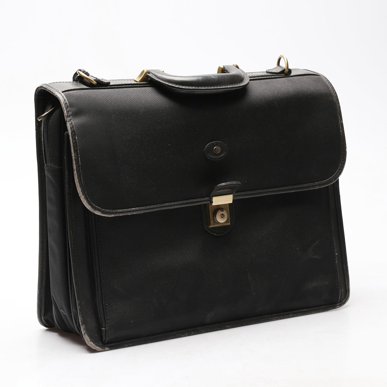 PORTFÖLJ, läder och canvas, Baron.