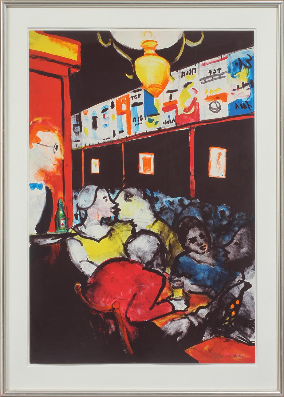 PETER DAHL. Interiör från Restaurang Prinsen. Färglitografi, signerad och numrerad 200/375.