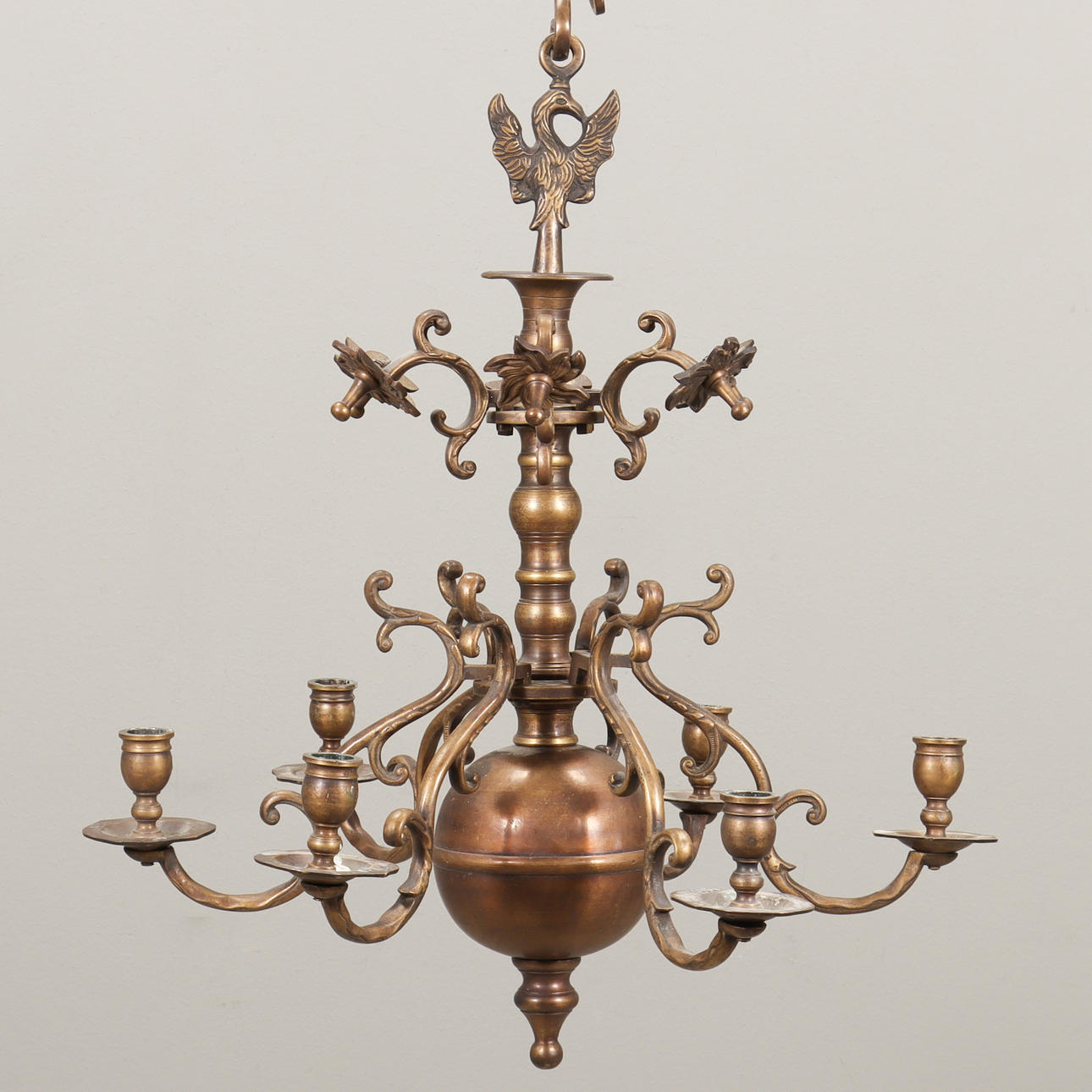 LJUSKRONA malm, sex ljusarmar.