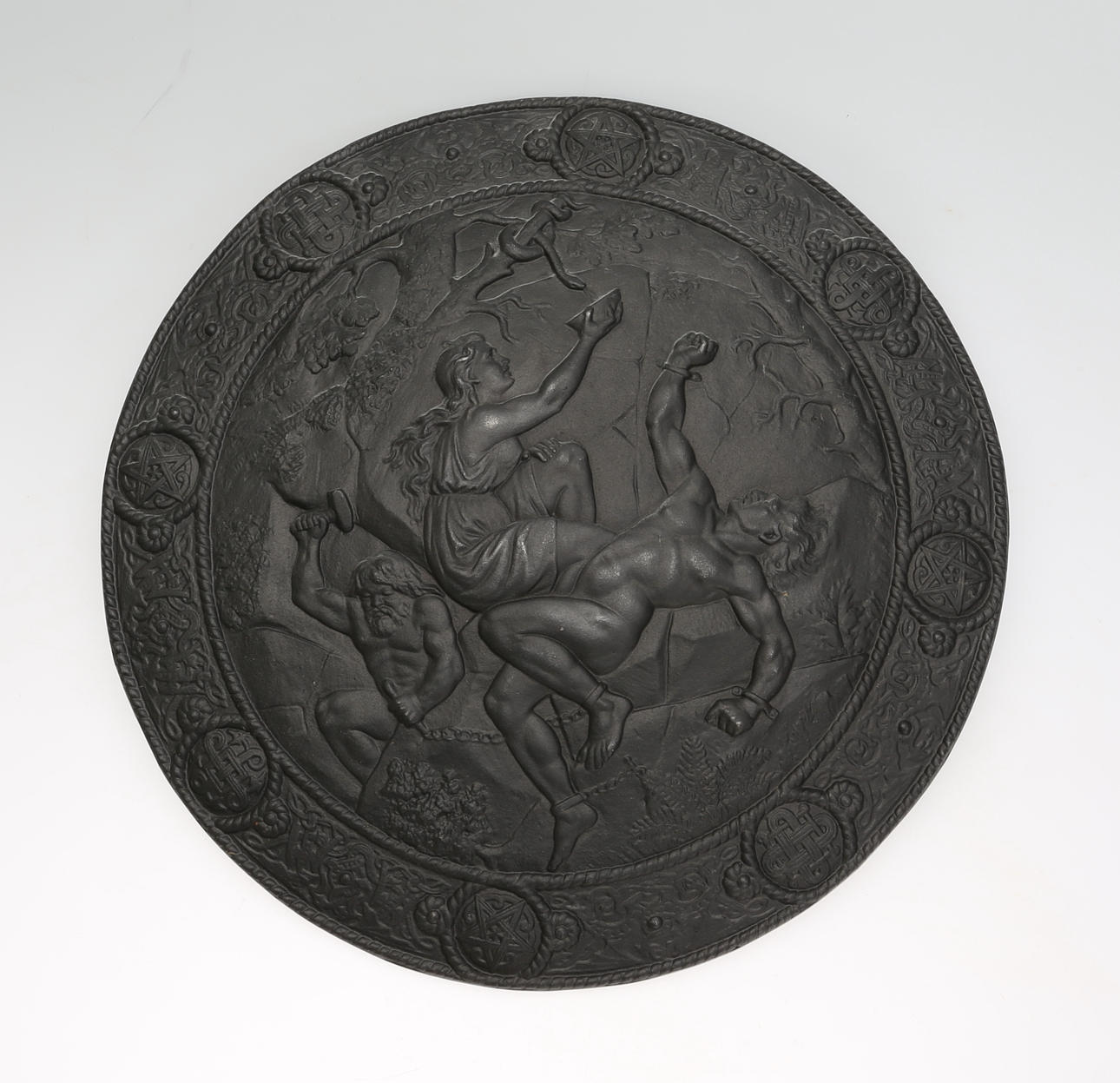 VÄGGRELIEF, järn, 1900-tal.