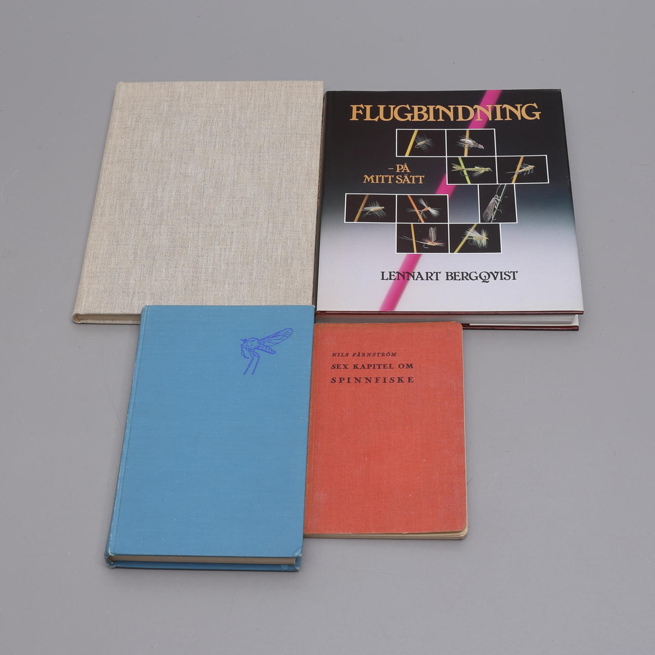 FLUGFISKE, 4 böcker, bl.a Lennart Bergqvist.