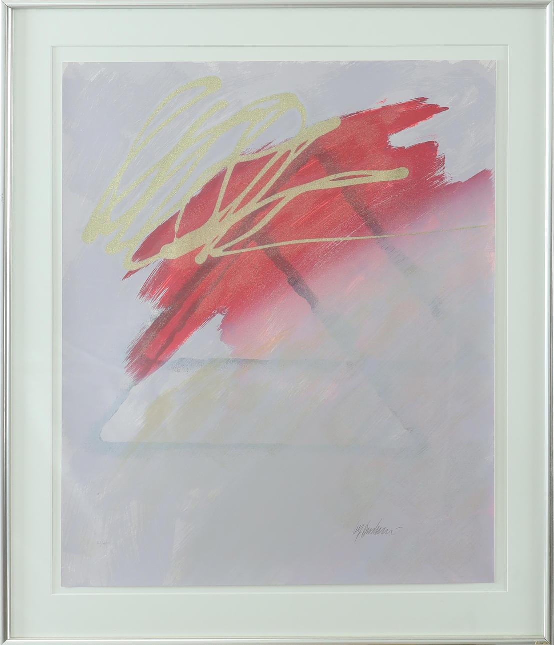 ULF ONSBERG. Komposition, färglitografi.