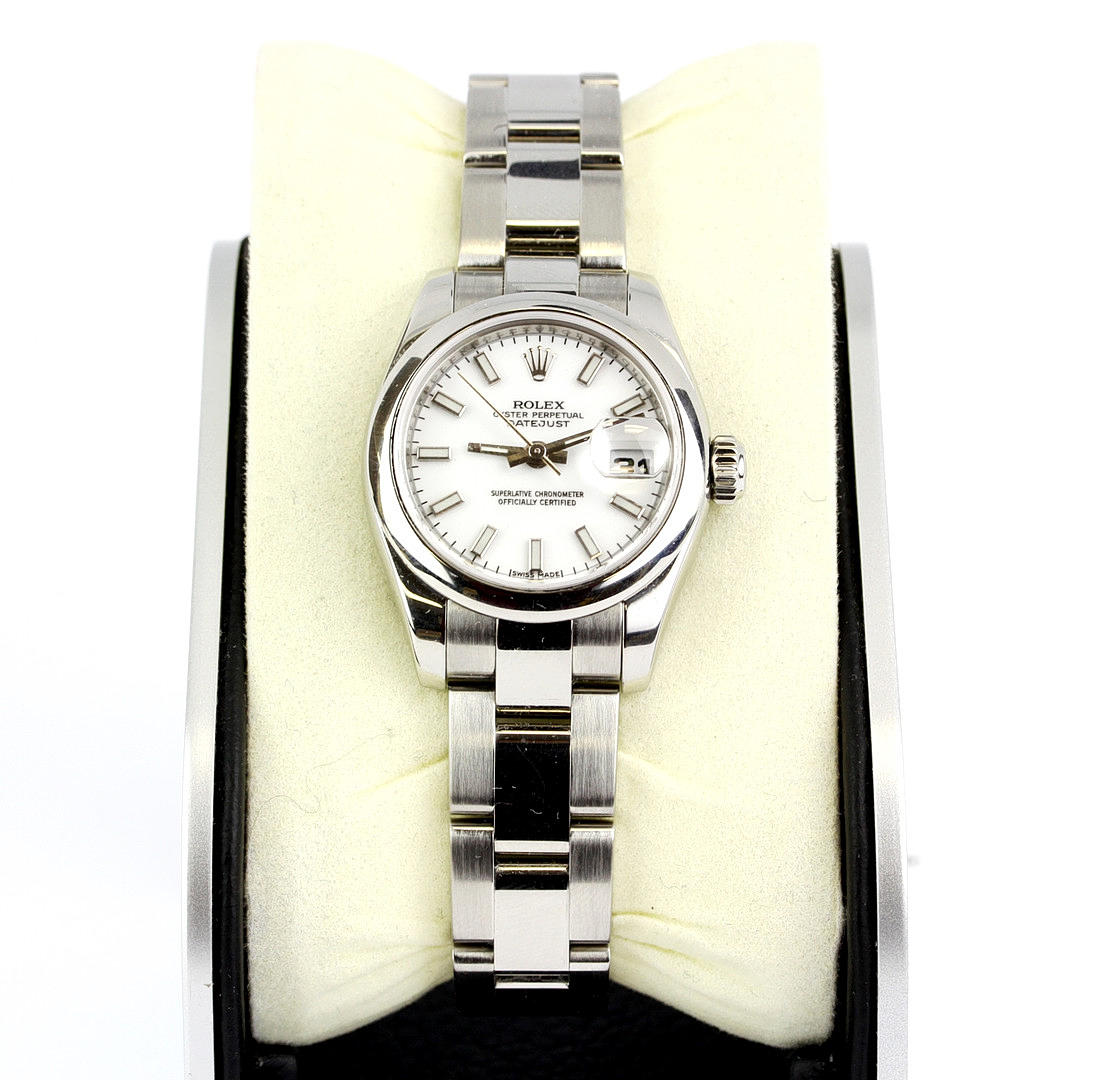 ROSTFRITT STÅL DATEJUST ROLEX ARMBANDSUR.