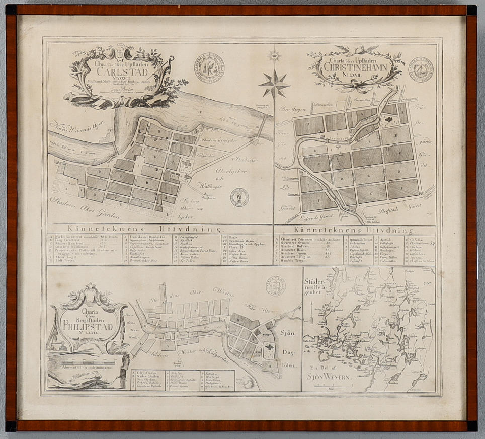 JONAS BROLIN. Karta över Karlstad, 1770.