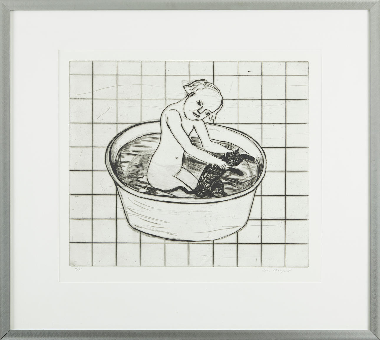 LENA CRONQVIST. Mädchen und Katze.