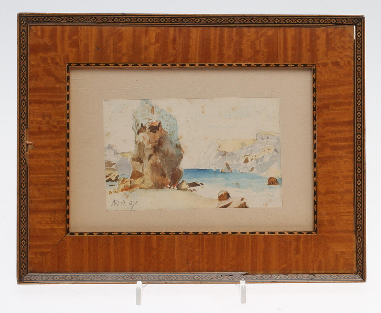 LJEW FELIXOWITSCH LAGORIO. TILLSKRIVEN. Kustlandskap, akvarell, signerad och daterad 1898.