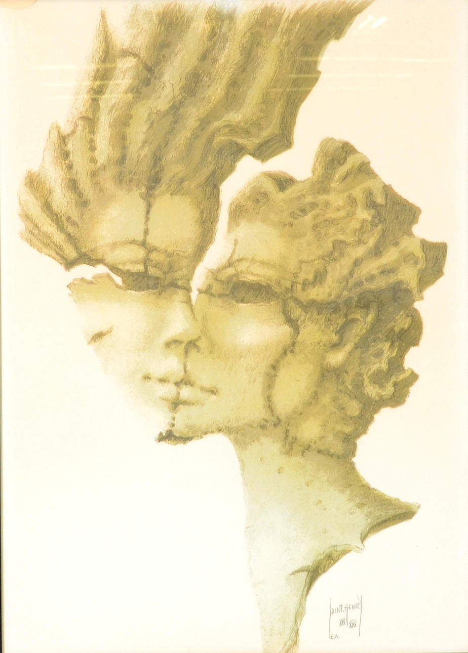 SAINT GENIET. Färglitografi.