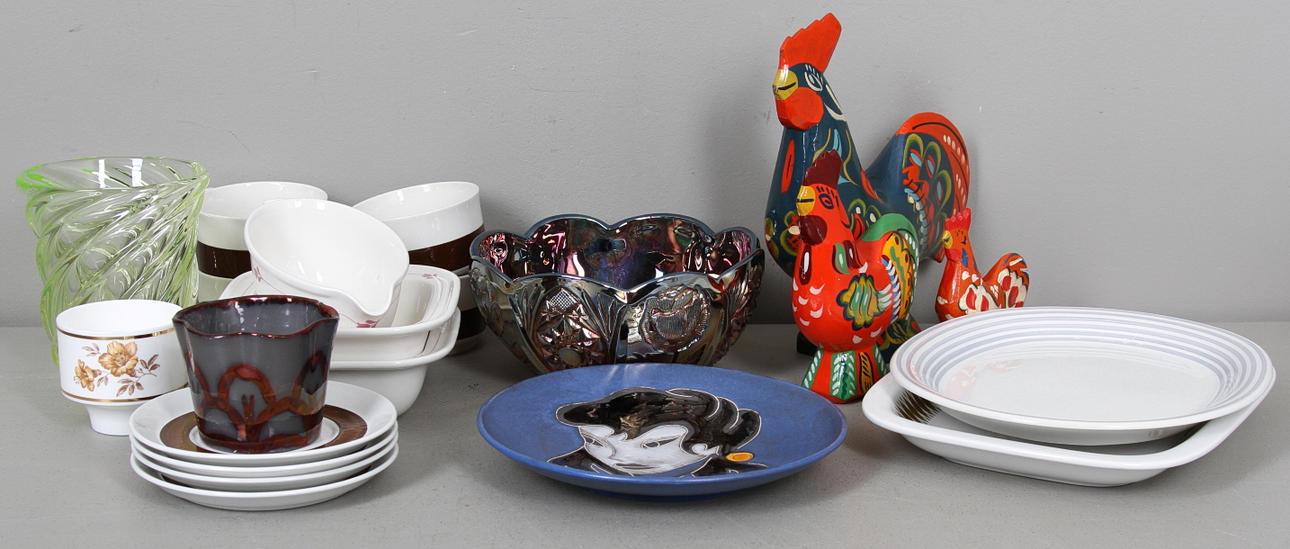 KERAMIKFÖREMÅL mm bl.a. Rörstrand, Gustavsberg, Arabia.