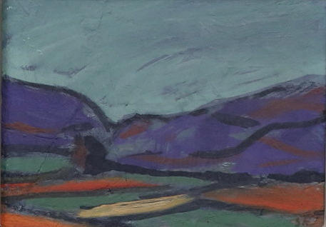 OIDENTIFIERAD KONSTNÄR. oil on panel, signed SA.