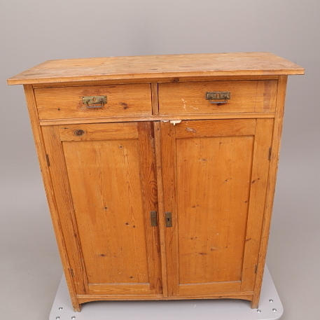 SKÅP, furu, pardörrar o parlådor, allmoge, 18-/1900-tal.