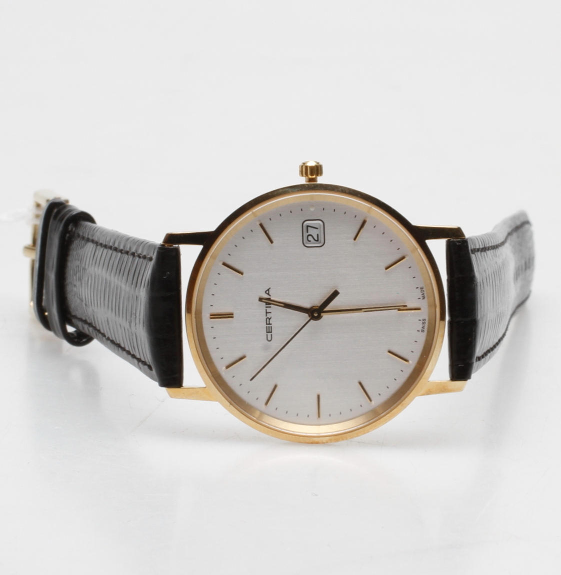 ARMBANDSUR, quartz, 14k guld, ca 34mm, datum, Certina.