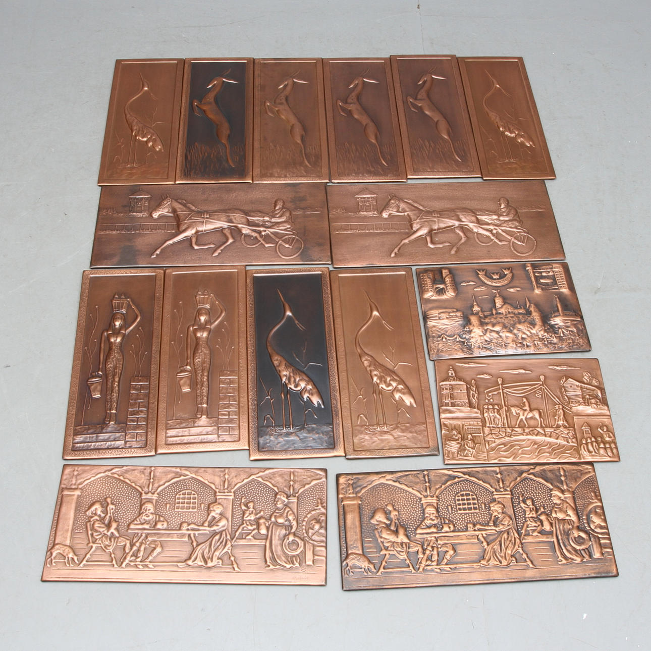 KOPPARTAVLOR, 16 st, Ragnar Parcks konstsmidesaateljé i Stockholm.