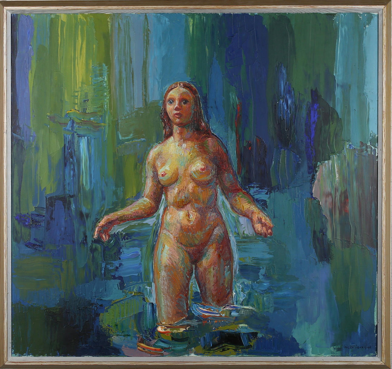 PALLE ÅBERG. "Afrodite", olja på duk, signerad samt daterad -69.