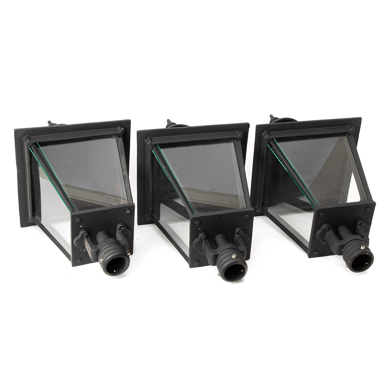 FAROLES, hierro fundido, 3 piezas.