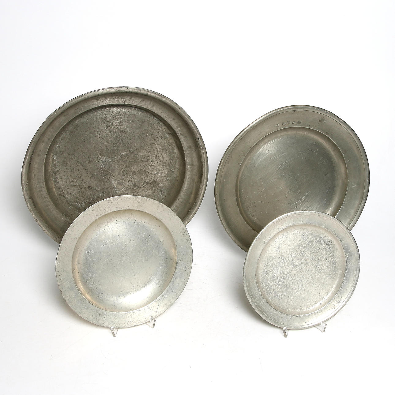 SKÅLFAT, 4 delar, tenn, bl.a. GAB, 17-1900-tal.